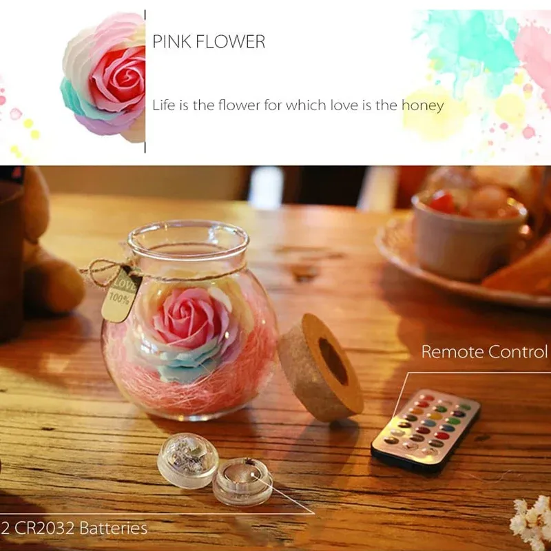 Bouteille Rose Lumineuse - 3 couleurs disponibles – Image 8