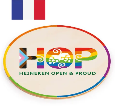 Sous bock en bois fabriqué en France